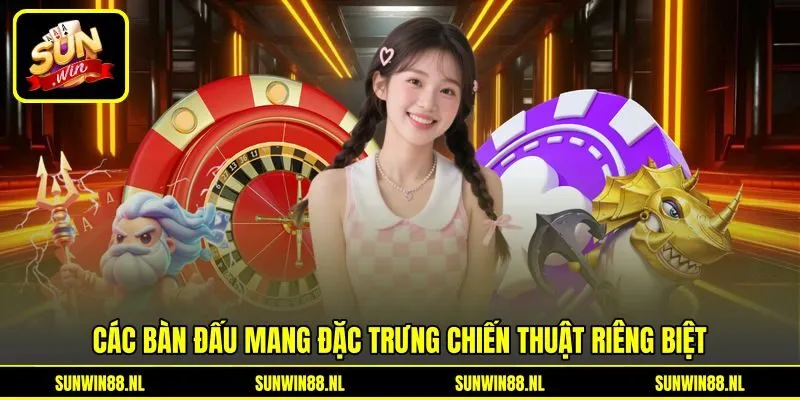 Các bàn đấu mang đặc trưng chiến thuật riêng biệt Các bàn đấu mang đặc trưng chiến thuật riêng biệt