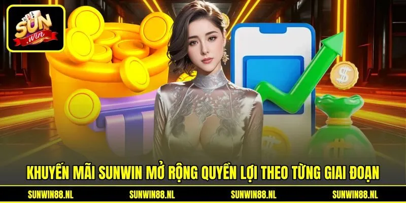 Khuyến mãi Sunwin mở rộng quyền lợi theo từng giai đoạn Khuyến mãi Sunwin mở rộng quyền lợi theo từng giai đoạn