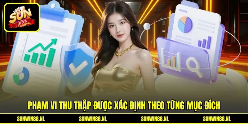 Phạm vi thu thập được xác định theo từng mục đích Phạm vi thu thập được xác định theo từng mục đích